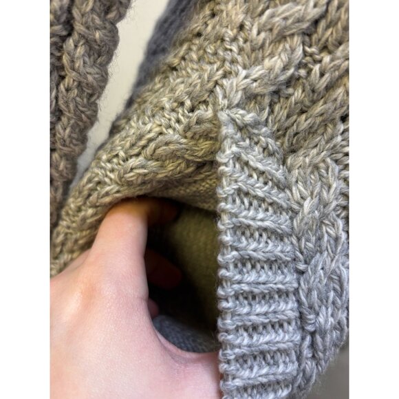 Blarney Woolen Mills Cable Knit Cardigan Sweater Gray S - Picture 7 of 8